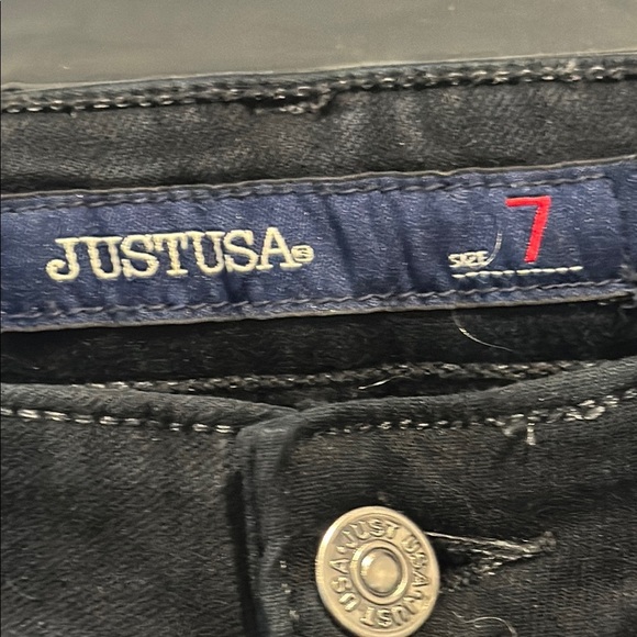 JUSTUSA Black Denim Jeans, size 7 - Picture 2 of 8